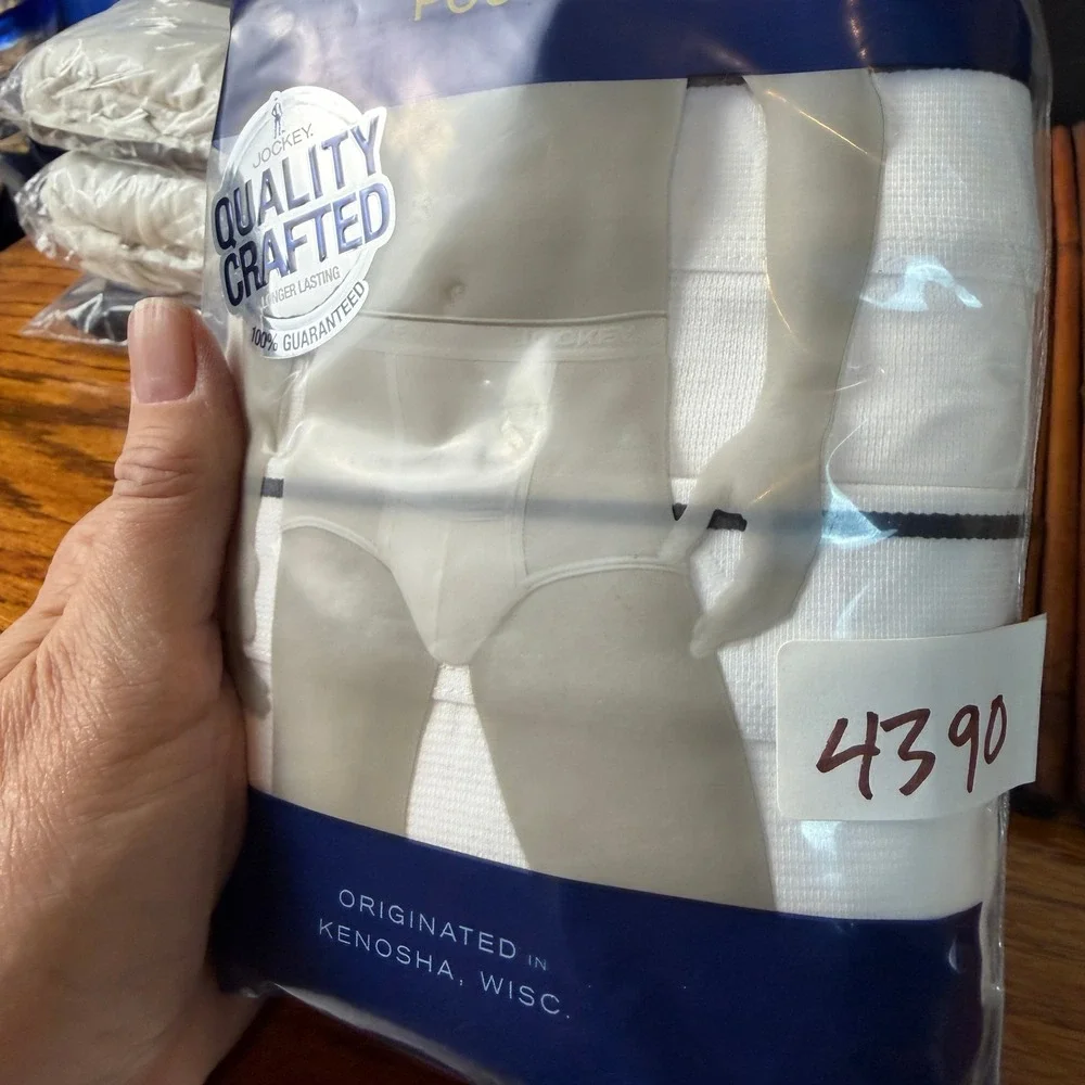 Vintage 2012 Jockey Pouch Brief Mens XL White Cotton Spandex H-Fly Underwear New
